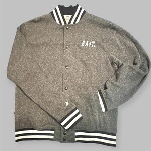 BAIT Basics Baseball Jacket Grey Men’s Size XL Fits Like A Large/Medium